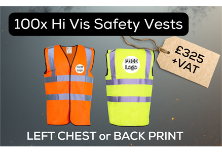 100 hi Vis Vests