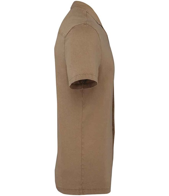 Spasso Jersey Short Sleeve Bowling Collar Shirt