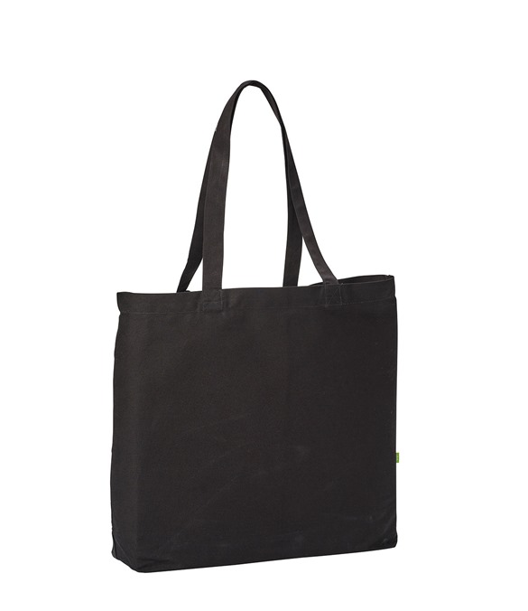 Organic canvas ‘flat base’ landscape shopper