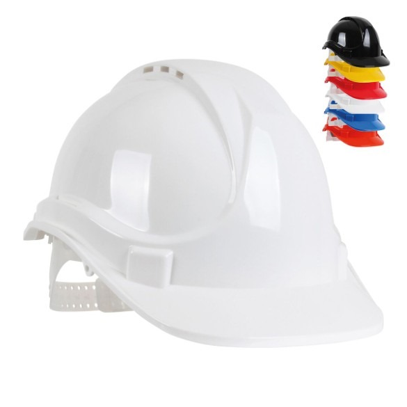 Blackrock 6 Point Harness Safety Helmet - White