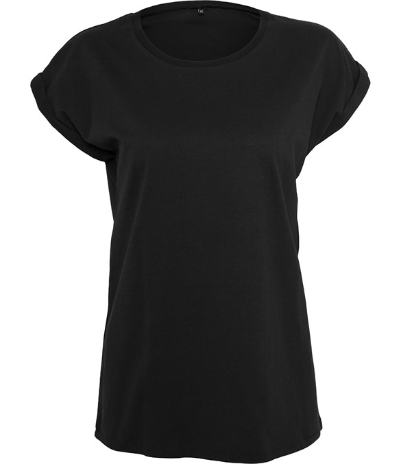 Women's organic extended shoulder tee