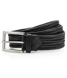 Leather braid belt
