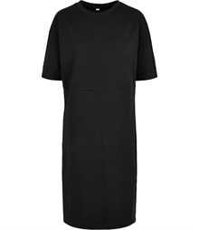 Women's organic oversized slit tee dress
