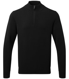 Men's cotton blend ¼ zip sweater