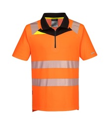 DX4 Hi-Vis Zip Polo Shirt S/S