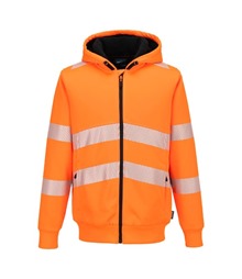 PW321 Hi-Vis Zipped Winter Hoodie