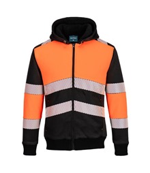 PW3 Hi-Vis Zipped Class 1 Winter Hoodie