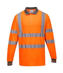 Hi-Vis Cotton Comfort Polo Shirt L/S